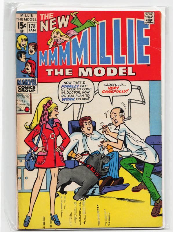 Millie the Model #178 (Marvel Comics), raw, ungraded comic book — front cover