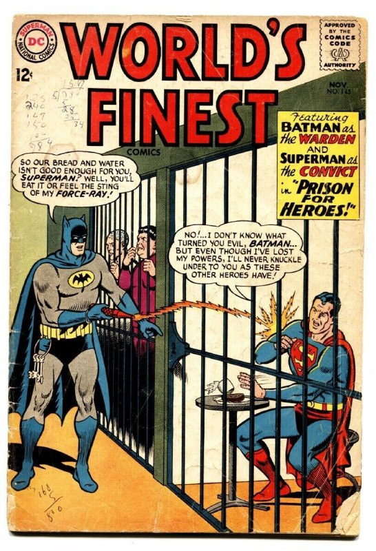 Worlds Finest #145 (DC Comics, 1964), raw, ungraded comic book — front cover