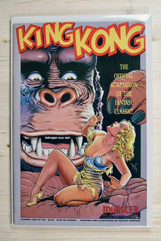 King Kong #1 (1990), raw comic book in VF+ 8.5 condition — front cover