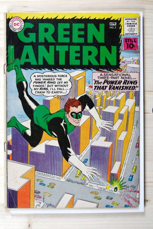 Green Lantern #5 (DC Comics, 1961), raw comic book in VG 4.0 condition — front cover