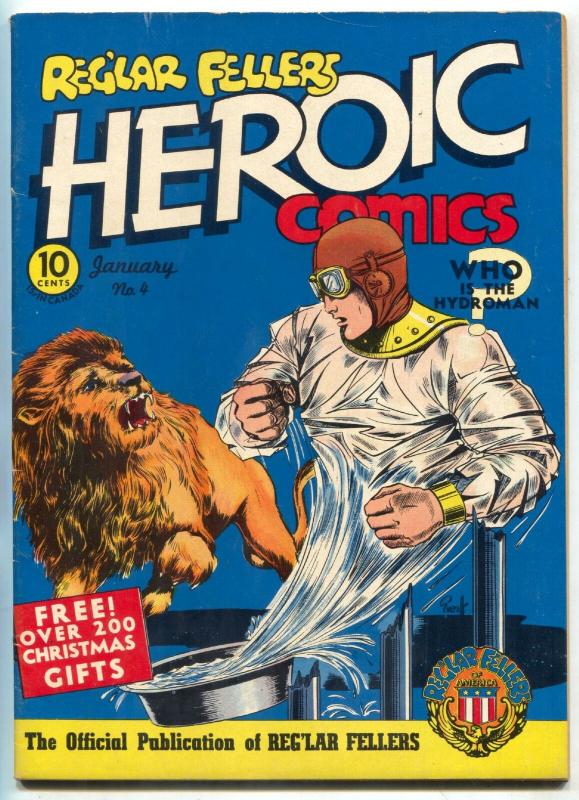 Heroic #4 (1941), raw comic book in VF condition — front cover