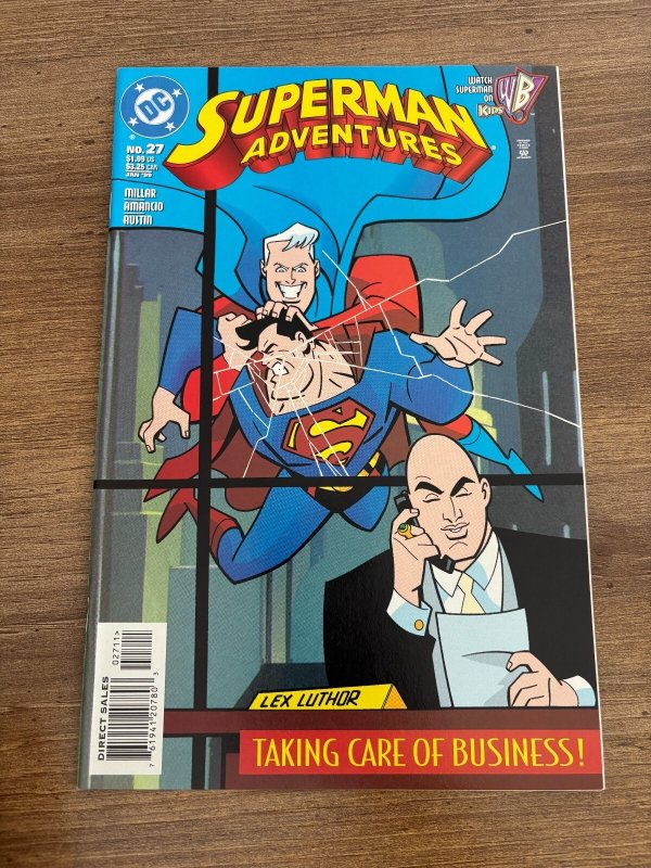 Superman Adventures #27 (DC Comics), raw comic book in NM condition — front cover