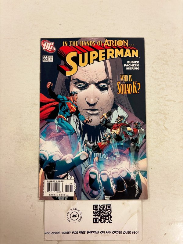 Superman #664 (DC Comics), raw comic book in NM condition — front cover