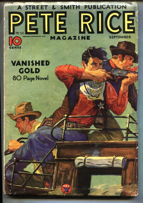 Pete Rice Sept 1934- Street and Smith Pulp- Walter Baumhofer Cover- VG+ (Street & Smith, 1934), raw comic book in VG+ condition — front cover