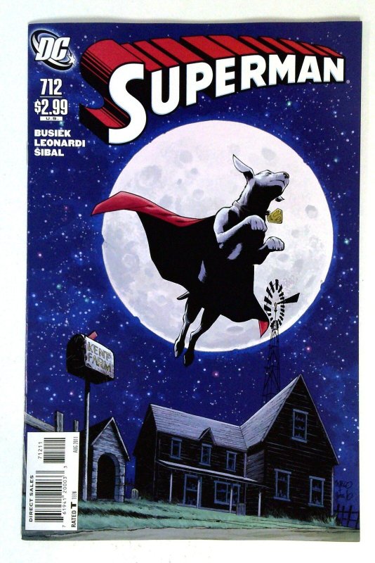 Superman #712 (DC Comics, 2011), raw comic book in NM- condition — front cover