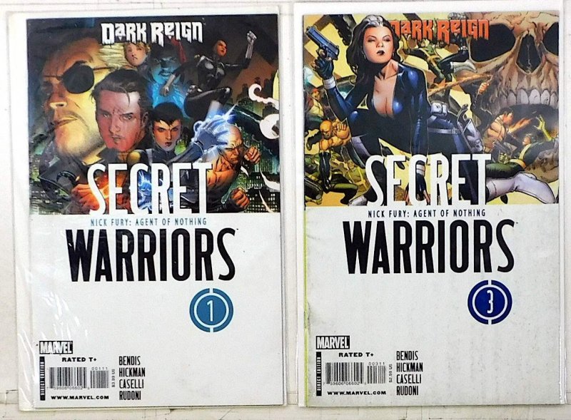 Secret Warriors Lot of 2 #1, 3 (2009) Marvel Comics 1st Print Comic Books (Marvel Comics, 2009), raw, ungraded comic book — front cover
