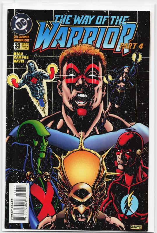 Guy Gardner: Warrior #33 (DC Comics, 1995), raw, ungraded comic book — front cover
