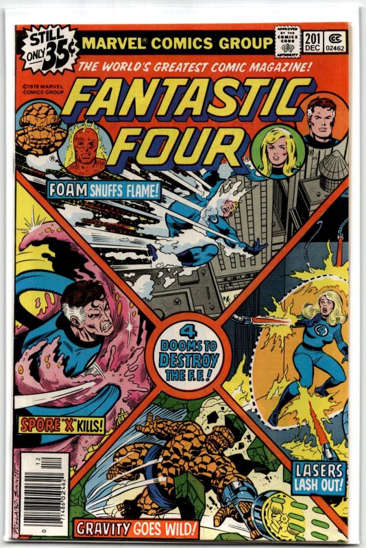 Fantastic Four #201 (Marvel Comics, 1978), raw, ungraded comic book — front cover