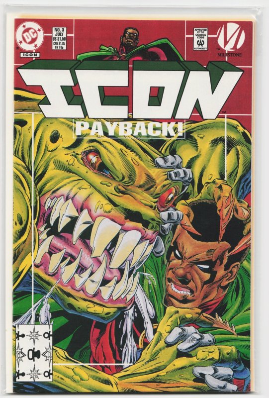 Icon #3 (DC Comics, 1993), raw, ungraded comic book — front cover