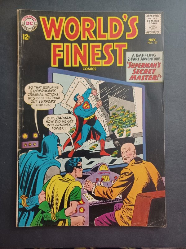 World's Finest #137 (DC Comics, 1963), raw comic book in VG condition — front cover