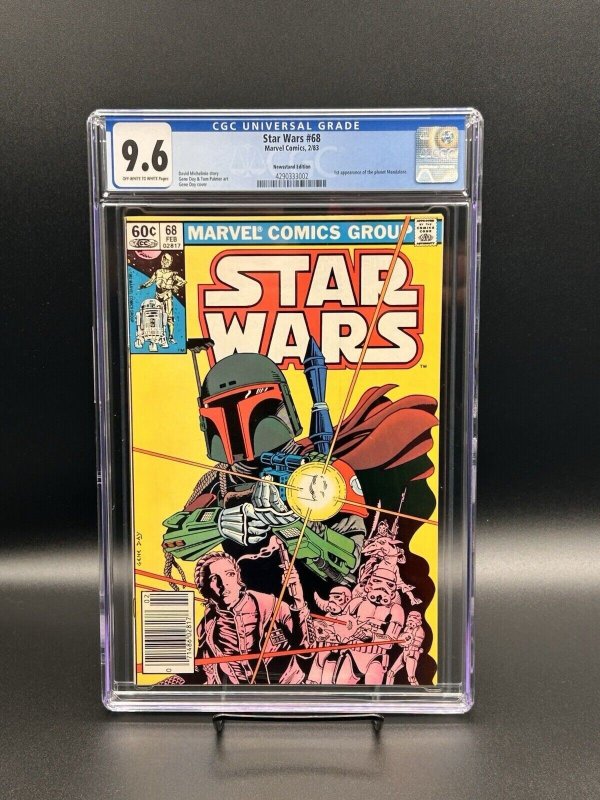Star Wars #68 (Marvel Comics, 1983), CGC 9.6 graded comic book, Universal Blue label — front cover in its holder