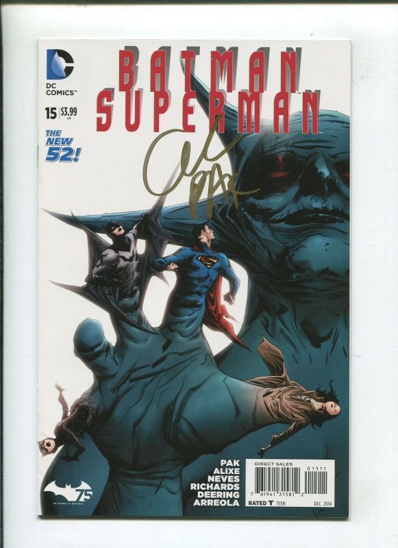 Batman Superman #15 (DC Comics, 2014), raw comic book in 9.2 condition — front cover