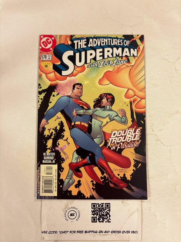 Adventures of Superman #578 (DC Comics, 2000), raw comic book in NM condition — front cover