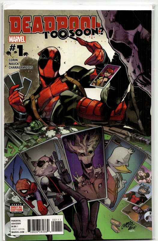 Deadpool: Too Soon #1 (Marvel Comics, 2016), raw, ungraded comic book — front cover