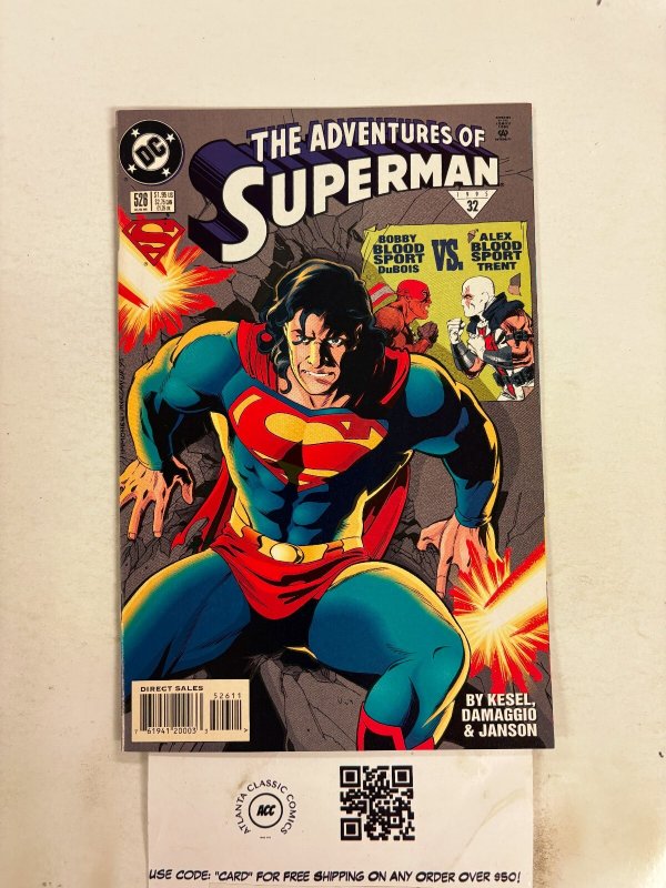The Adventures of Superman #528 (DC Comics, 1995), raw comic book in NM condition — front cover