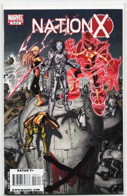 Nation X #3 (Marvel Comics, 2010), raw, ungraded comic book — front cover