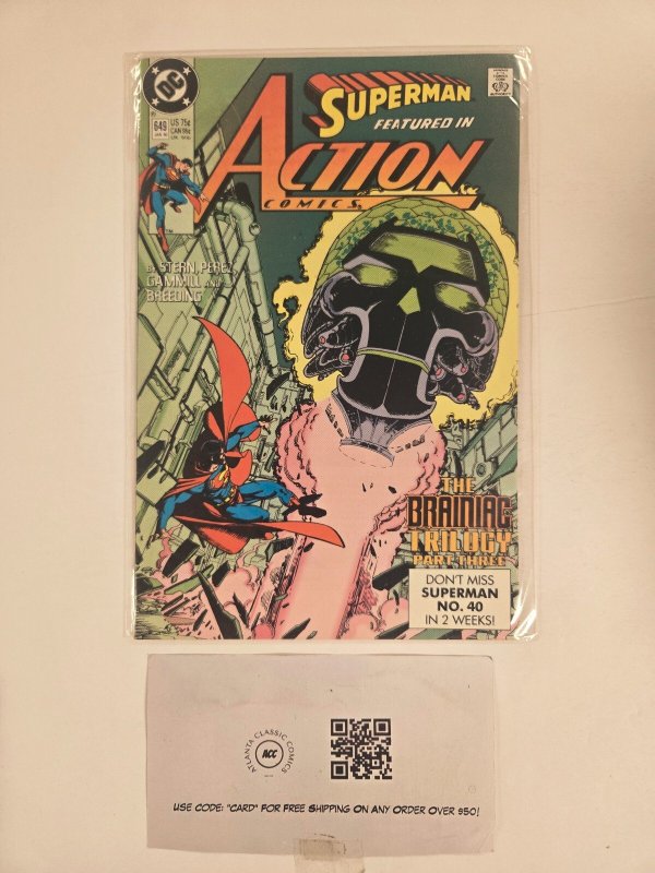 Action Comics #649 (DC Comics), raw comic book in NM condition — front cover