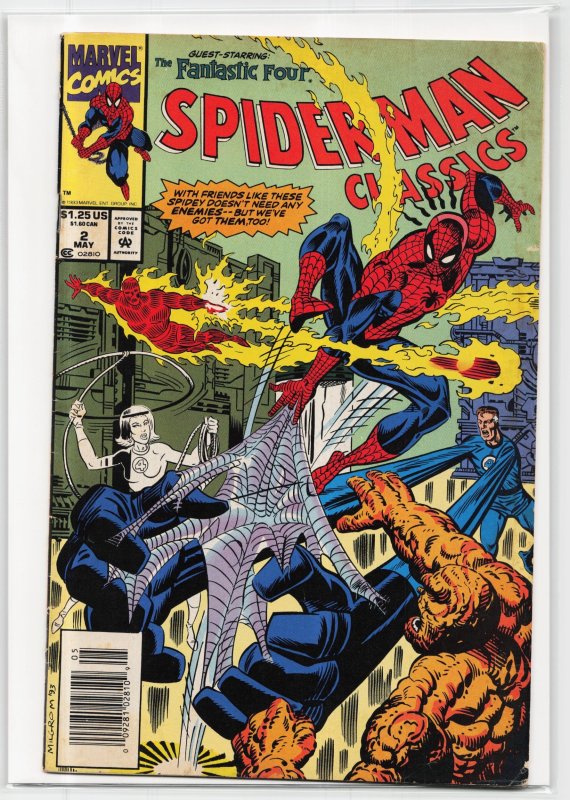 Spider-Man Classics #2 (Marvel Comics, 1993), raw, ungraded comic book — front cover