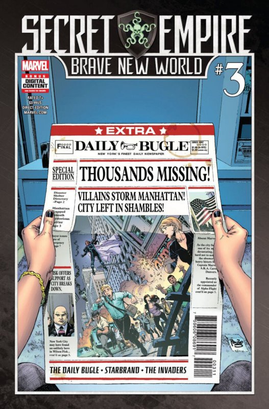 Secret Empire: Brave New World #3 (2017), raw comic book in VF/NM condition — front cover