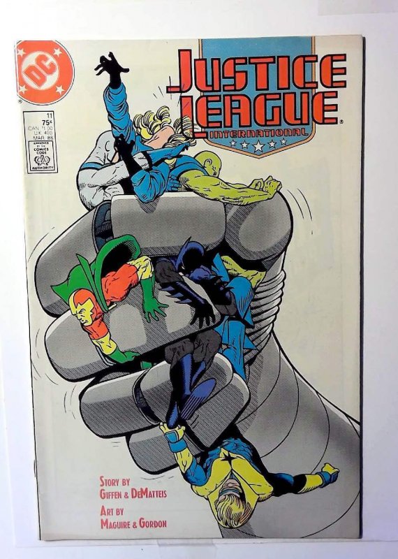 Justice League International #11 (DC Comics, 1988), raw, ungraded comic book — front cover