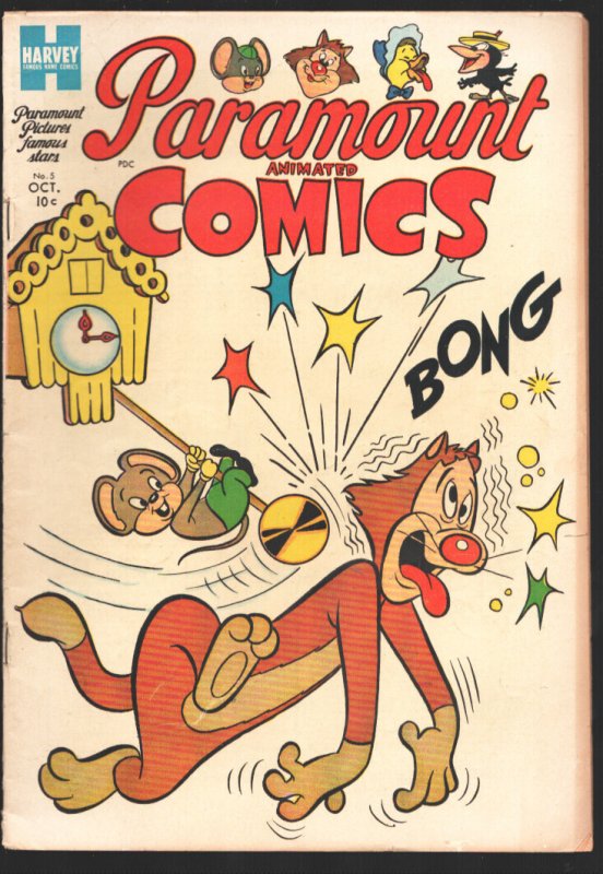 Paramount Animated Comics #5 (Harvey Comics, 1953), raw, ungraded comic book — front cover