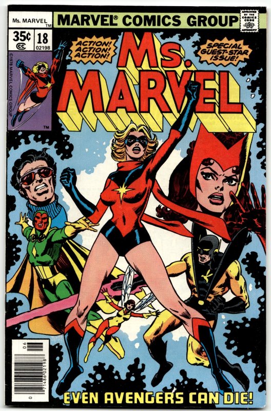 Ms. Marvel #18 (Marvel Comics, 1978), raw, ungraded comic book — front cover