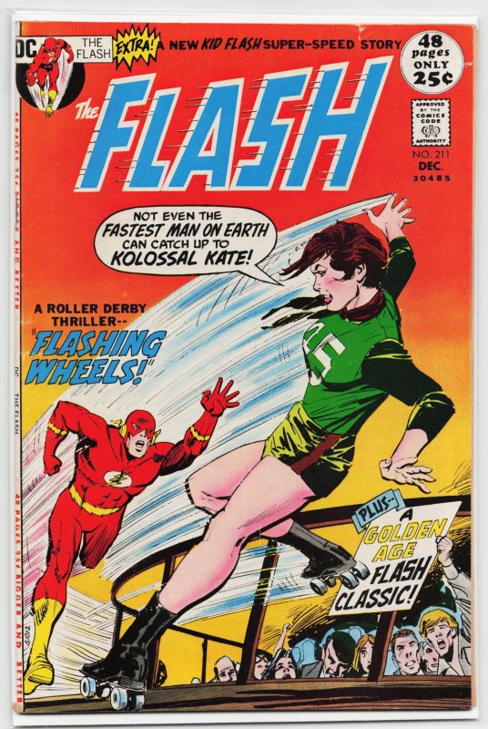 The Flash #211 (DC Comics, 1971), raw, ungraded comic book — front cover
