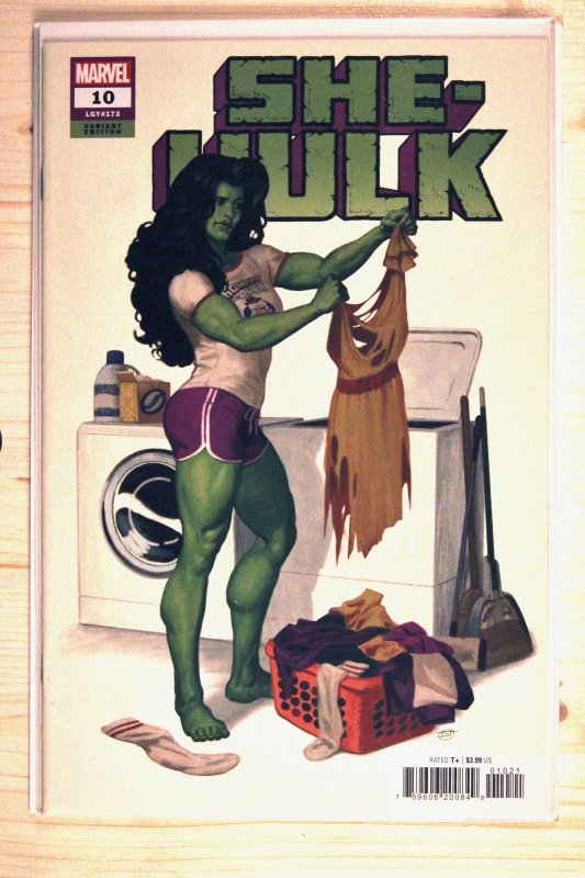 She-Hulk #10 (Marvel Comics, 2023), raw comic book in NM+ 9.6 condition — front cover