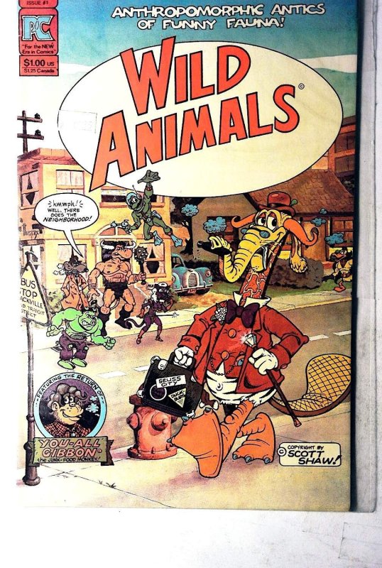 Wild Animals #1 (1982), raw, ungraded comic book — front cover