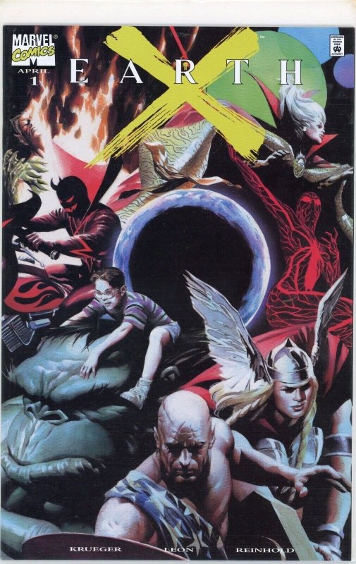 Earth X #1 (Marvel Comics, 1999), raw comic book in NM 9.4 condition — front cover