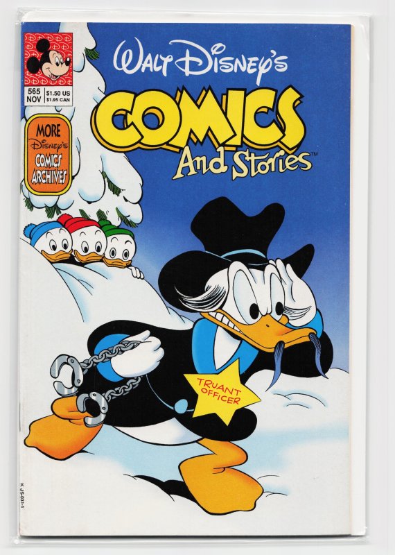 Walt Disney's Comics and Stories #565 (Gladstone, 1991), raw, ungraded comic book — front cover