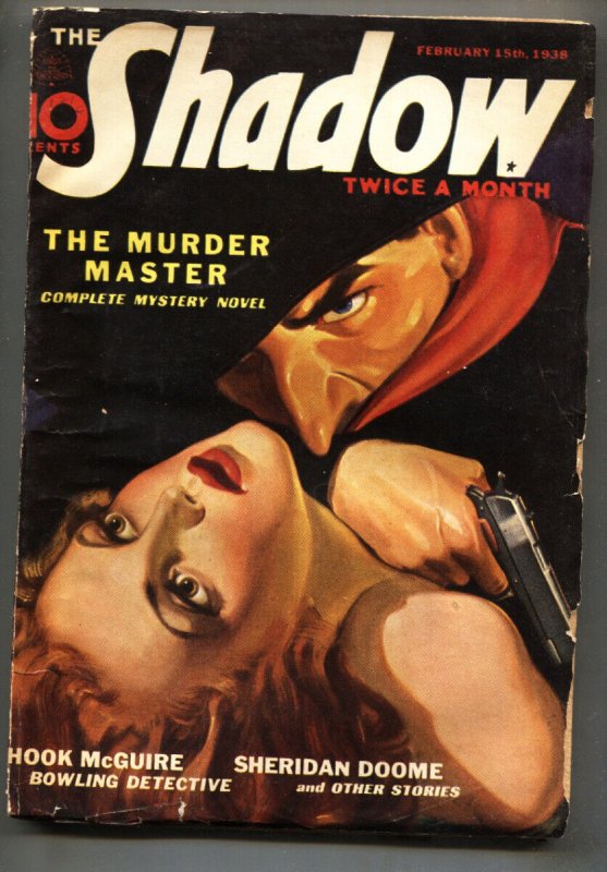 Shadow 1938 Feb 15 - Street AND Smith-Rare Pulp Magazine G/VG (Street & Smith, 1938), raw comic book in VG condition — front cover