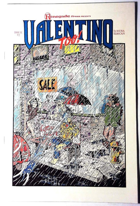 Valentino #2 (1987), raw, ungraded comic book — front cover