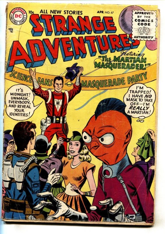 Strange Adventures #67 (DC Comics, 1956), raw, ungraded comic book — front cover