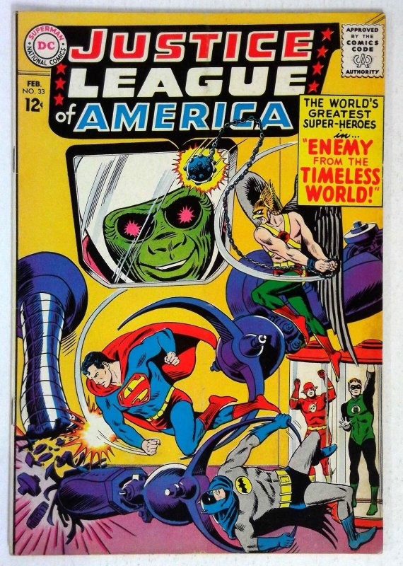 Justice League of America #33 (DC Comics, 1965), raw comic book in FN condition — front cover