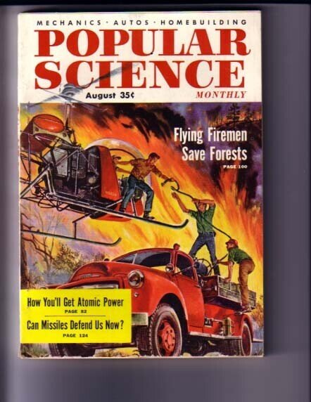 Mag: Fire Jumpers/atomic Bomb/power-Aug 1955 VG (1955), raw comic book in VG condition — front cover