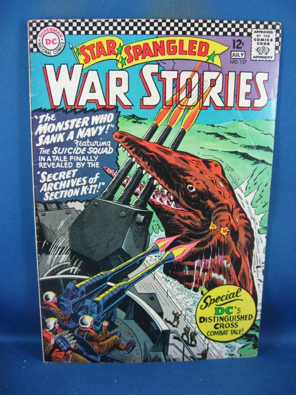 Star Spangled War Stories #127 (DC Comics, 1966), raw comic book in VF condition — front cover