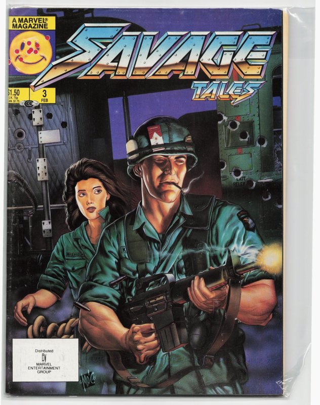 Savage Tales #3 (1986), raw, ungraded comic book — front cover