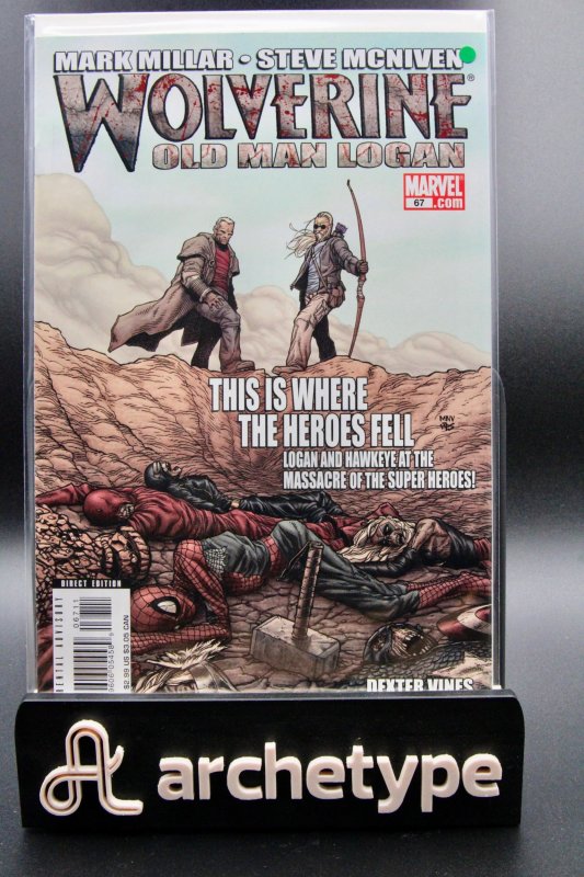 Wolverine: Old Man Logan #67 (Marvel Comics, 2008), raw comic book in 9.2 condition — front cover