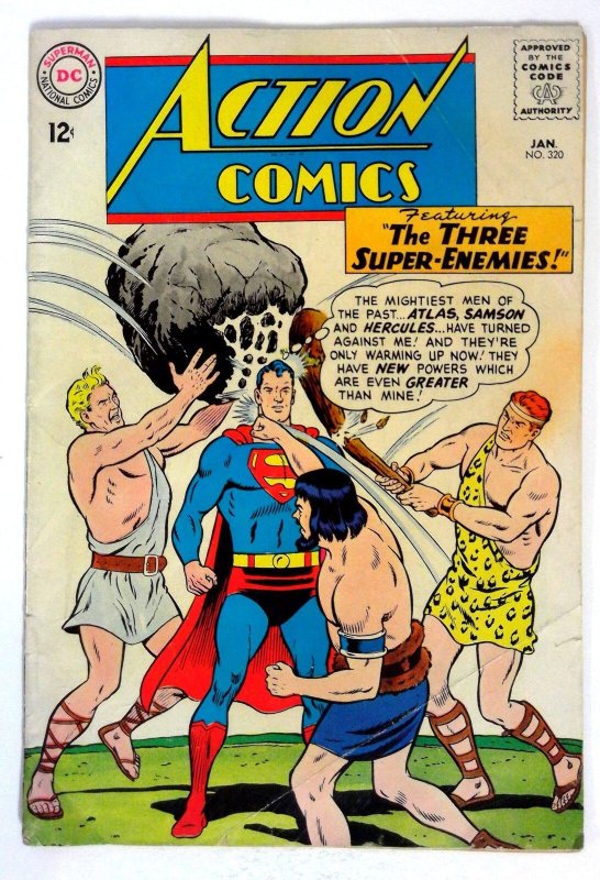 Action Comics #320 (DC Comics, 1965), raw comic book in VG condition — front cover