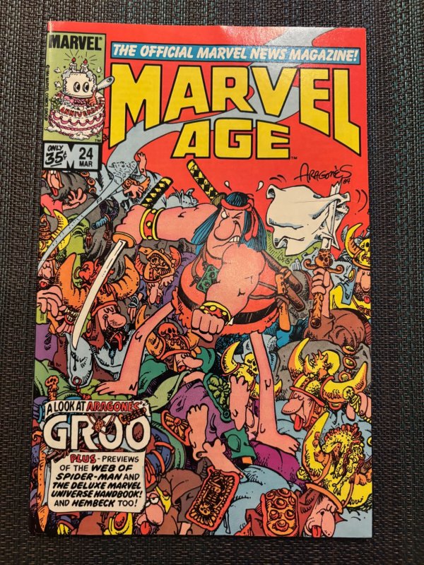 Marvel Age #24 (Marvel Comics, 1985), raw, ungraded comic book — front cover