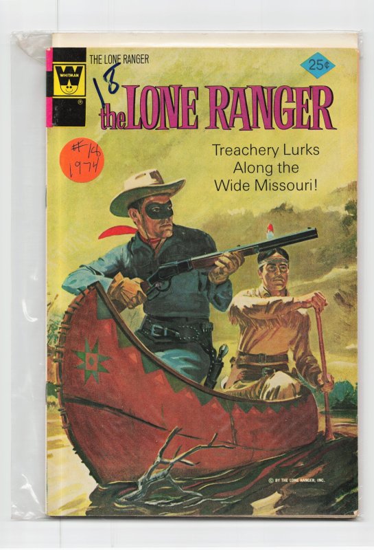 The Lone Ranger #18 (Gold Key, 1974), raw, ungraded comic book — front cover