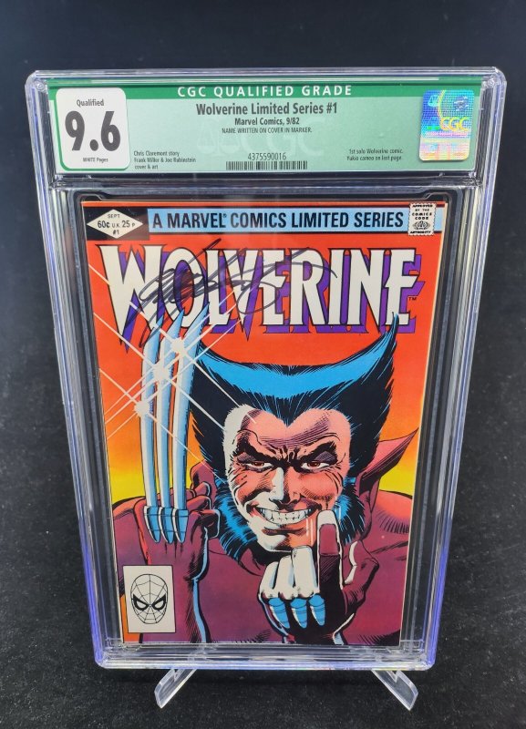 Wolverine #1 (Marvel Comics, 1982), CGC 9.6 graded comic book — front cover in its holder