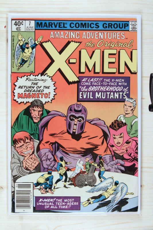 Amazing Adventures: The Original X-Men #7 (Marvel Comics, 1980), raw comic book in VF 8.0 condition — front cover