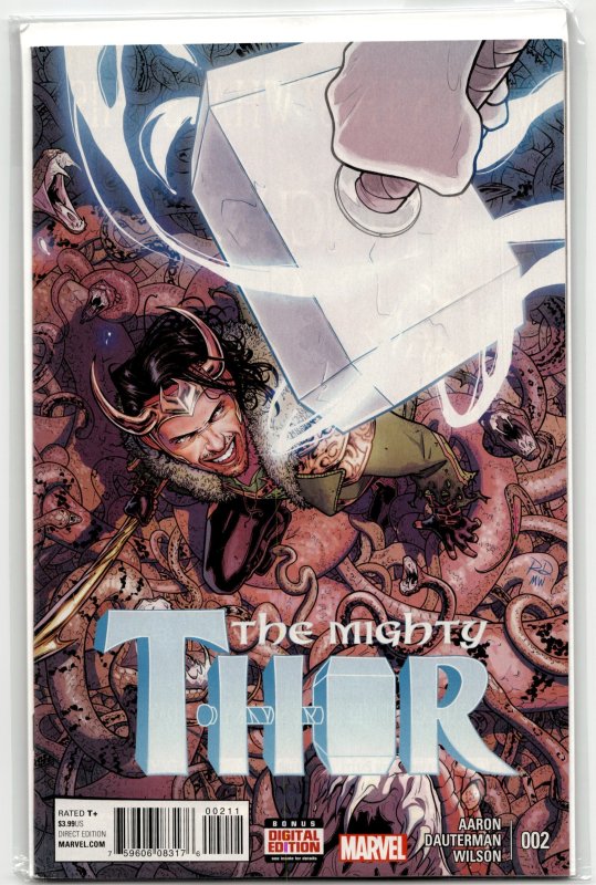 Mighty Thor #2 (Marvel Comics, 2016), raw, ungraded comic book — front cover