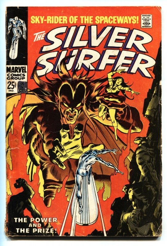 Silver Surfer #3 (Marvel Comics, 1968), raw, ungraded comic book — front cover