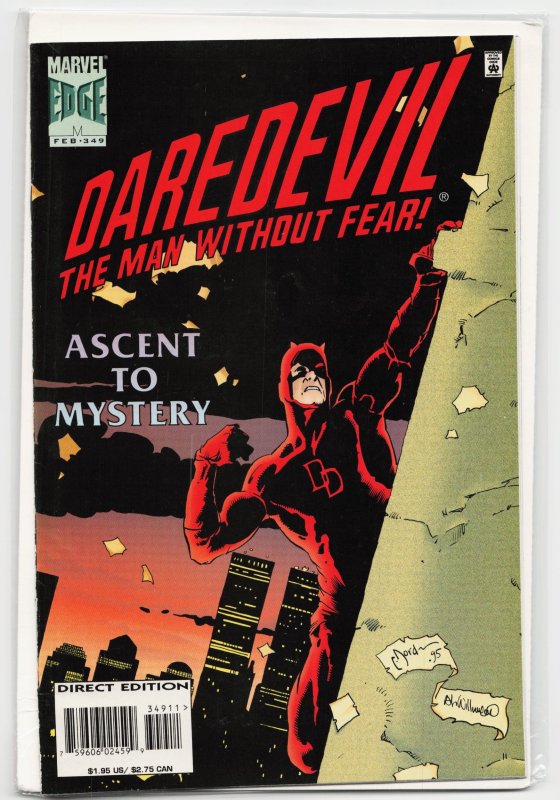 Daredevil #349 (Marvel Comics, 1996), raw, ungraded comic book — front cover