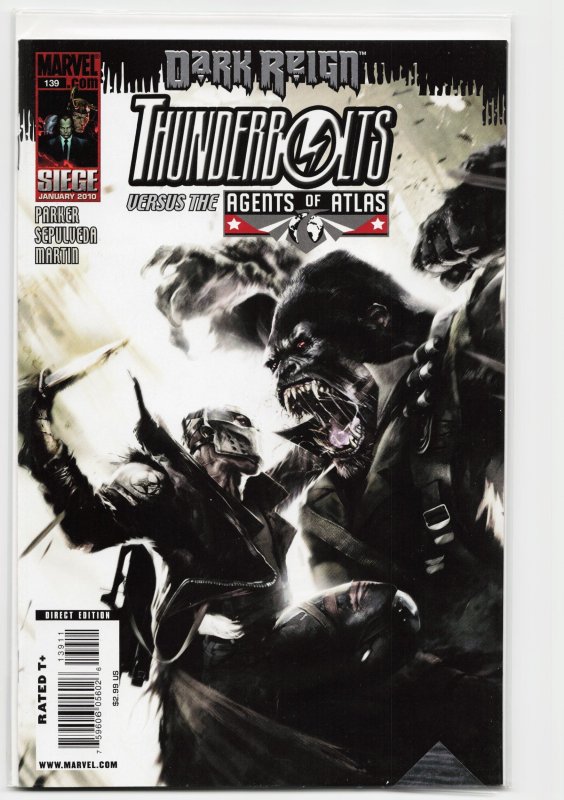 Thunderbolts #139 (Marvel Comics, 2010), raw, ungraded comic book — front cover