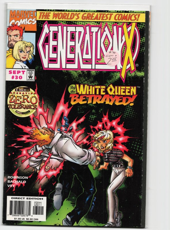 Generation X #30 (Marvel Comics, 1997), raw, ungraded comic book — front cover
