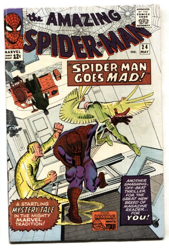Amazing Spider-Man #24 (Marvel Comics, 1965), raw comic book in FN+ condition — front cover